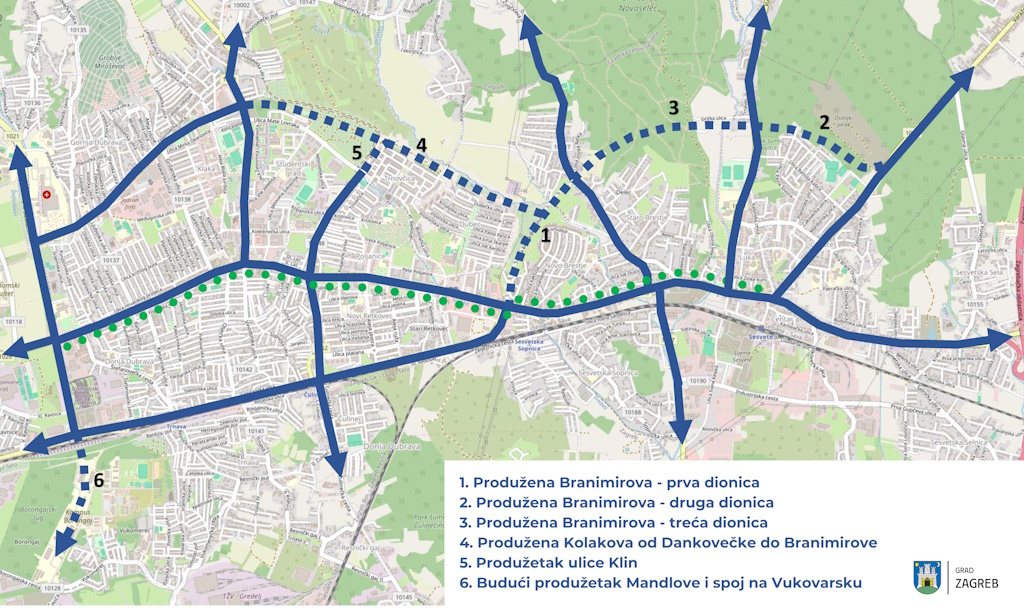 Proširenje prometnica u Zagrebu: izgradnja Kolakove i Branimirove ulice poboljšava povezanost Dubrave i Sesveta | Karlobag.eu