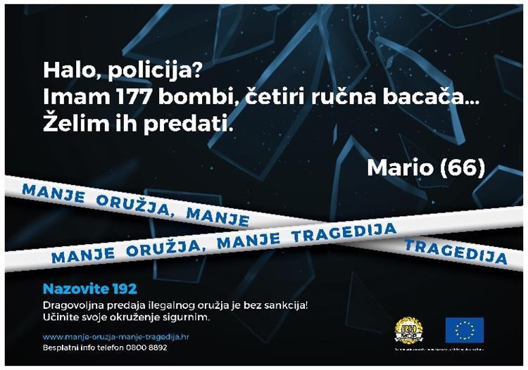 Građani vratili 1134 komada streljiva i pištolj u akciji Manje oružja manje tragedija za jačanje sigurnosti u zajednici | Karlobag.eu