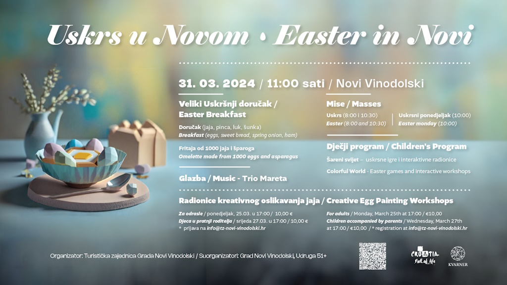 Proslavite Uskrs u Novom Vinodolskom s bogatim programom radionica i tradicionalnim doručkom | Karlobag.eu
