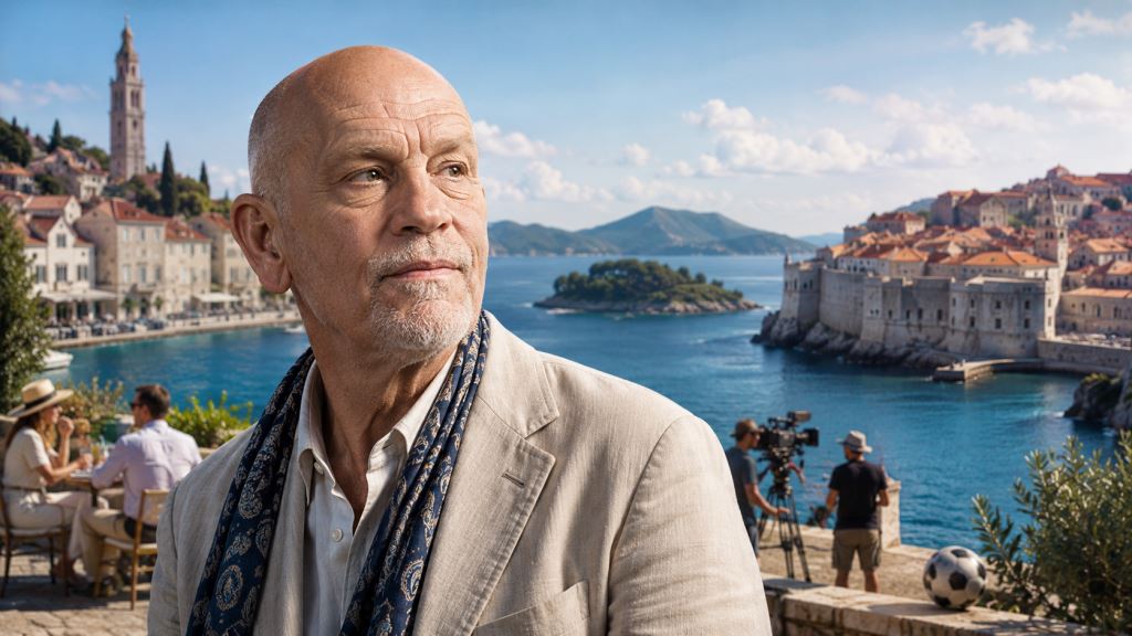 John Malkovich and Croatia in the CNTB promotional film, a travel guide to coast, towns, seasons and routes