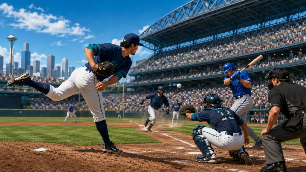 illustration IA: Les Mariners blanchissent encore les Blue Jays: Hancock guide Seattle vers un succès 4-0 net à domicile en MLB