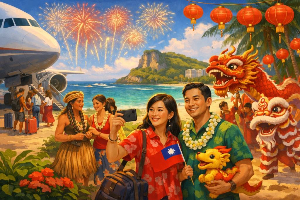 Guam recibió 854 visitantes de Taipéi por el Año Nuevo Lunar, el GVB ve una señal de fortalecimiento del mercado taiwanés