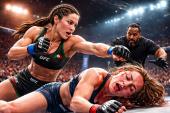 Alexa Grasso noqueó brutalmente a Maycee Barber en Seattle y volvió entre las principales aspirantes de la UFC