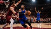 Knicks after 121-108 win in Cleveland lead East Finals 3-0 and move within one win of the NBA Finals