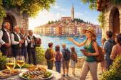 La visite gratuite de Rovinj le 4 avril mène les visiteurs à travers le vieux centre, les bitinade et le patrimoine de la ville