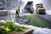 Algae as an asphalt binder: laboratory results show fewer cracks at sub-zero temperatures