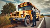 Police exclude technically defective school bus from traffic