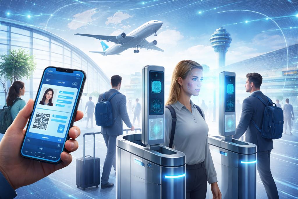 Biometria i tożsamość cyfrowa zmieniają transport lotniczy, podczas gdy Europa i Azja przyspieszają podróżowanie bezdotykowe