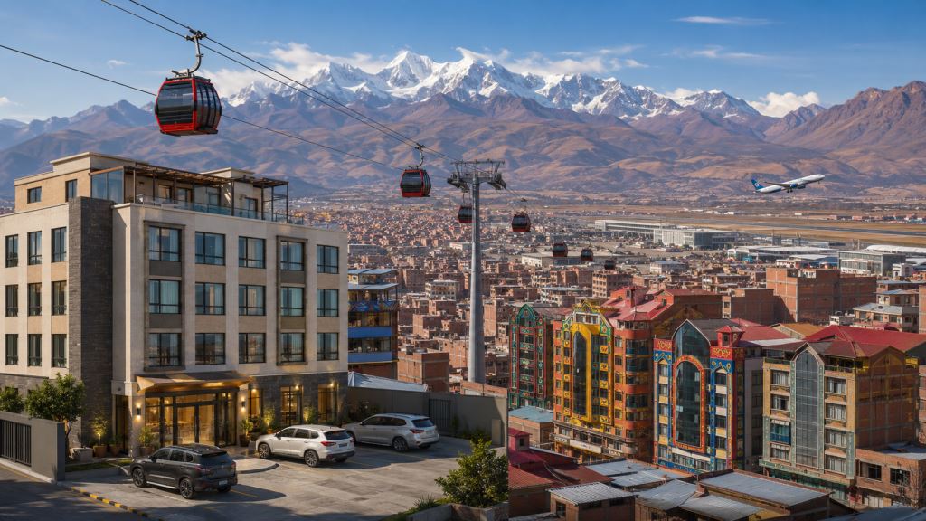 El Alto 2026 accommodation guide: hotels, apartments, airport areas, cable car access, parking and prices