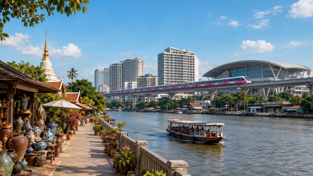 Pak Kret 2026: guía de hoteles, apartamentos, Ko Kret, IMPACT Arena, transporte y aparcamiento