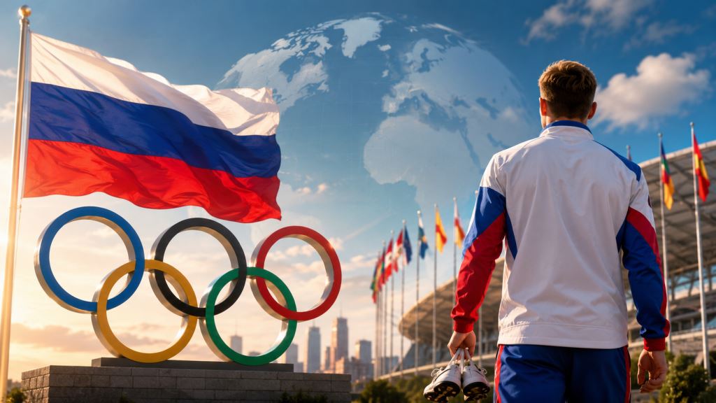 AI ilustracija: MOO ukinuo suspenziju Ruskog olimpijskog odbora, ali zastava i himna ostaju otvoreno pitanje za LA28
