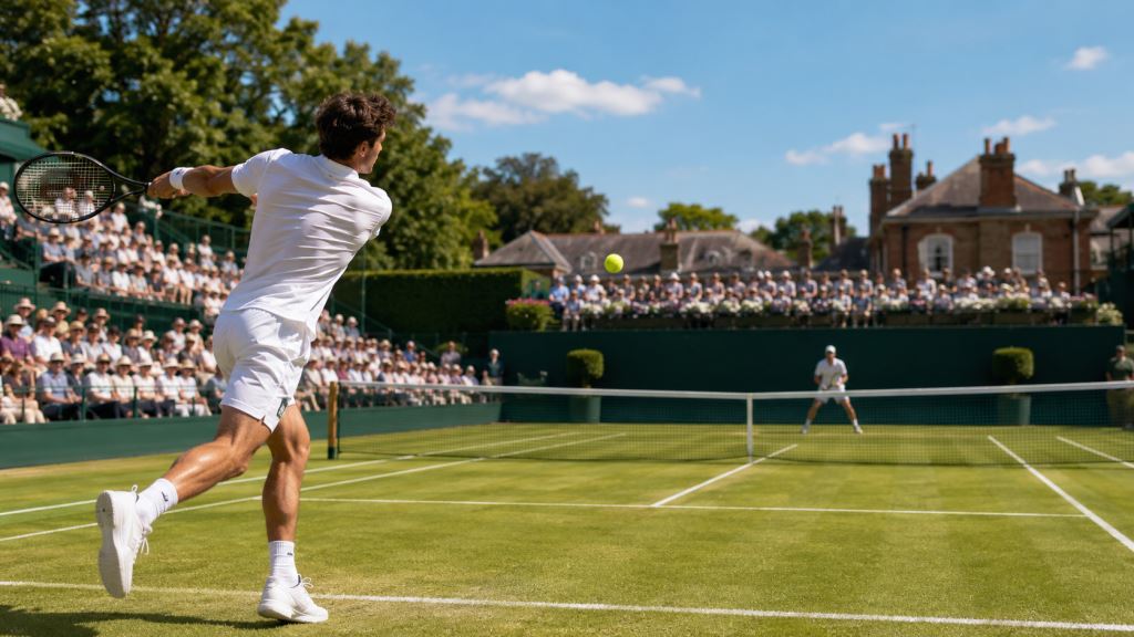 illustration IA: Tommy Paul domine Zachary Svajda pour son entrée aux HSBC Championships sur le gazon du Queen's Club