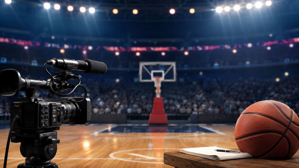 KI-Illustration: LeBron James und ESPN vor Deal für Doku-Serie über seine 24. NBA-Saison und das späte Karrierekapitel