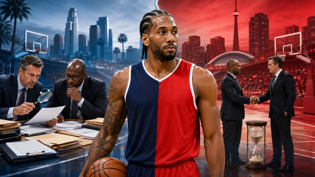 KI-Illustration: NBA weitet Ermittlungen gegen Kawhi Leonard aus, während seine Toronto-Rückkehr wegen Unsicherheit stockt