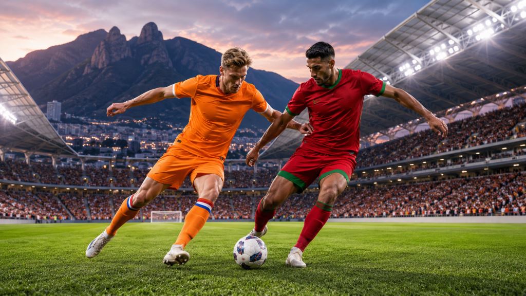 AI illustration: Netherlands and Morocco in Monterrey: World Cup knockout clash with Canada waiting in the next round