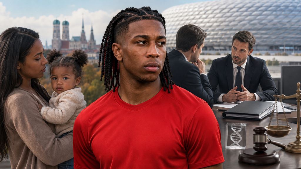 KI-Illustration: Michael Olise im Streit um Vaterschaft und Unterhalt, Anwälte weisen Vorwürfe der Ex-Partnerin zurück