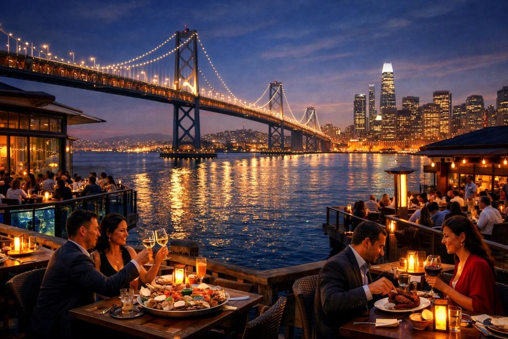San Francisco au Bay Bridge : Waterbar et EPIC Steak et le retour des lumières The Bay Lights le 20 mars 2026