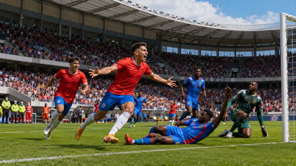 Le Chili bat la RD Congo 2-1 en match amical après des buts tardifs et un changement de stade
