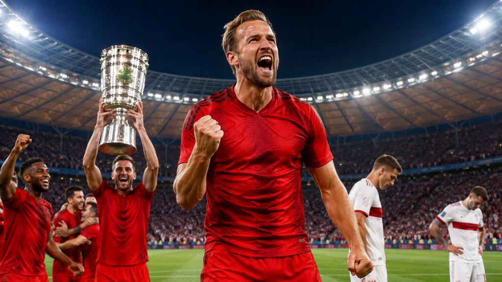 Hat-trick Harry’ego Kane’a dla Bayernu z VfB Stuttgart w finale Pucharu Niemiec i krajowy dublet