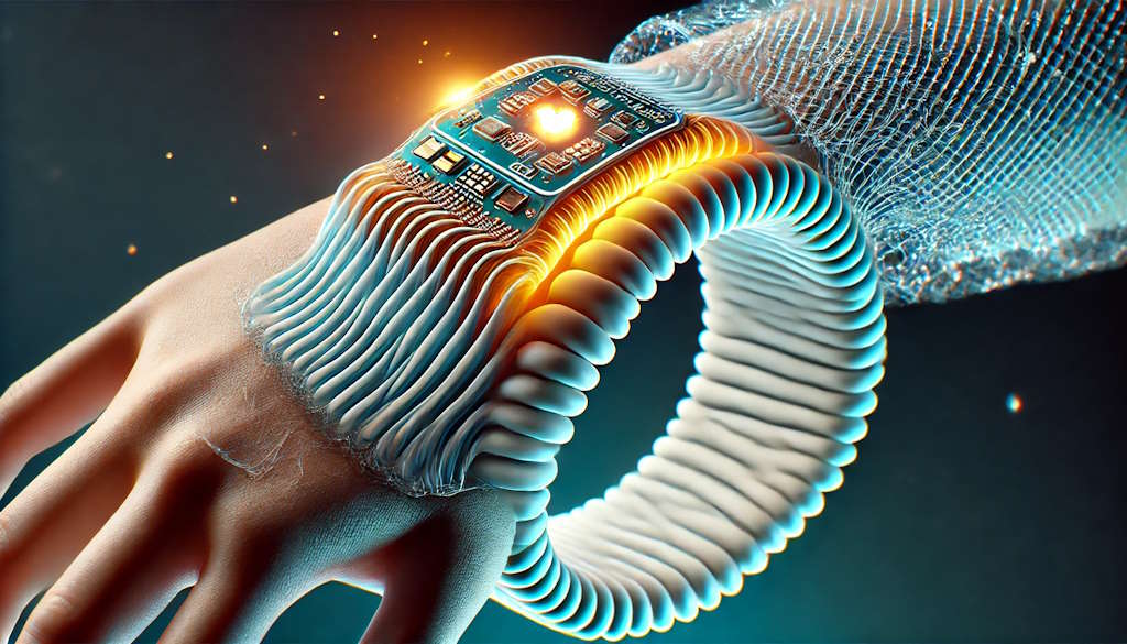 The flexible wearable collects energy from the body heat to power LEDS and sensors, bringing innovation to energy-sustainable technologies