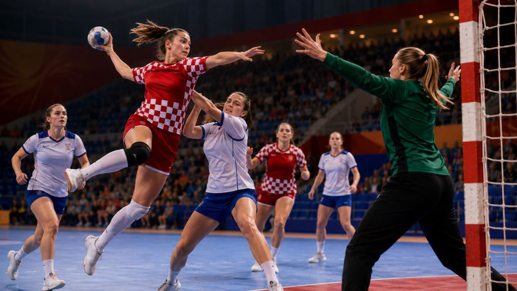 AI illustration: Croatia U20 edged by Faroe Islands 22:23 in dramatic IHF Women’s Junior World Championship finish in China