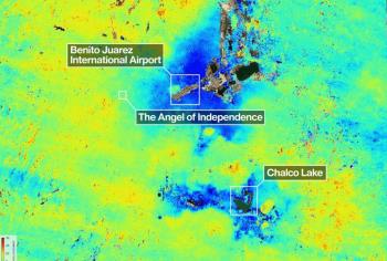 NISAR revealed that Mexico City is sinking more than two centimeters per month because of intensive groundwater pumping