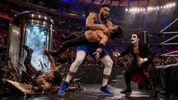 Karl-Anthony Towns shocks WWE and helps Danhausen with a chokeslam at Madison…