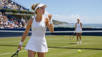 Tereza Valentova pokonuje Hannah Klugman po trzech setach w turnieju WTA Lexus Eastbourne Open na trawie