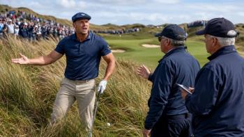 Bryson DeChambeau hit with two-shot penalty at The Open after controversial in…