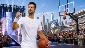 Novak Đoković deslumbra en Nueva York con entrada WWE, tres triples y un encuentro con Lionel Messi antes de la final