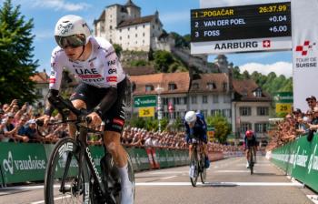 Pogačar pobjedom u kronometru u Aarburgu učvrstio vodstvo na Tour de Suisseu uoči brdske završnice utrke