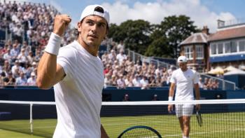Jack Draper beats Jack Pinnington Jones 7-5, 6-4 in Eastbourne and reaches ATP quarterfinal on grass