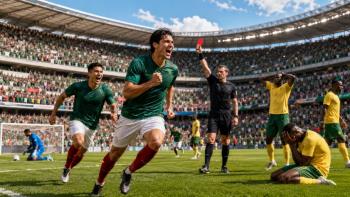 Mexico open the 2026 World Cup with 2-0 win over South Africa and three red ca…