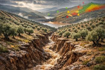 El nuevo modelo de la Universidad de Córdoba mapea con mayor precisión las cárcavas en los olivares de Andalucía tras fuertes tormentas