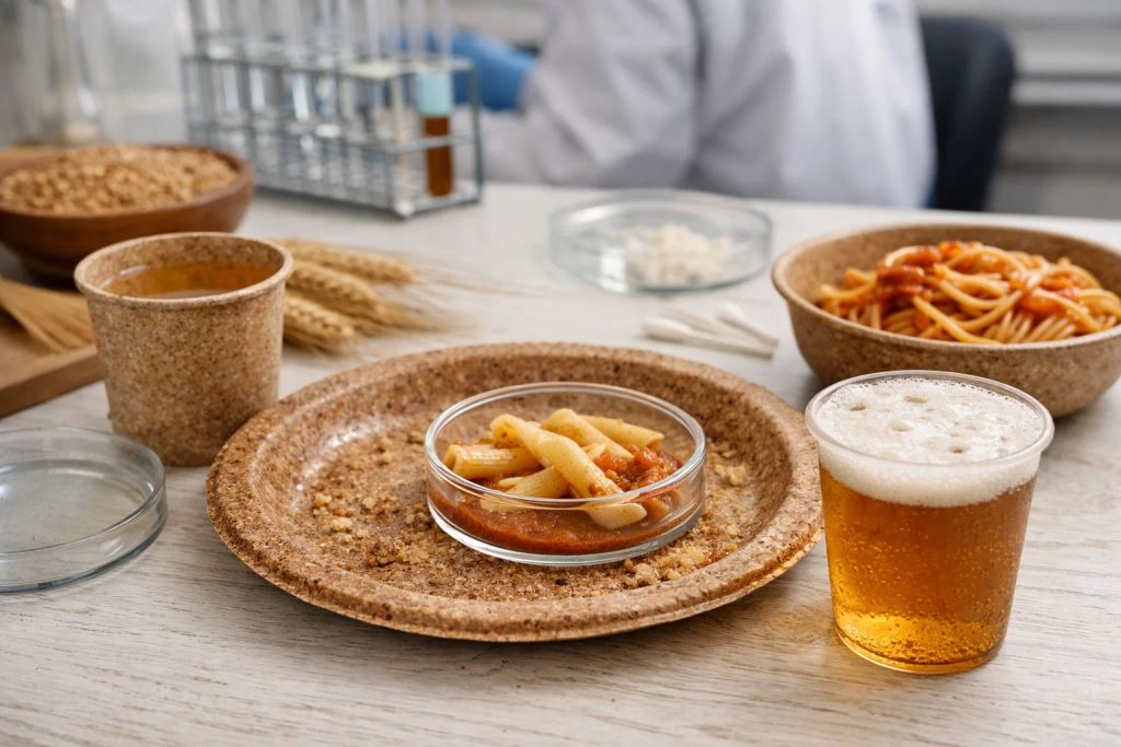 Biodegradable wheat tableware can transfer gluten into food and endanger people with celiac disease worldwide