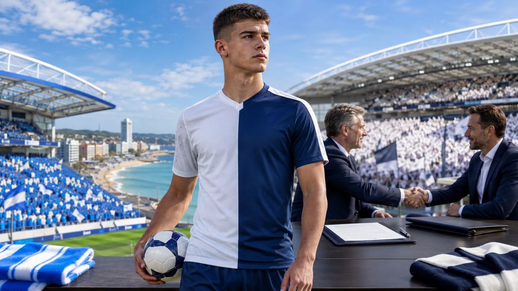 AI illustration: Brighton push for Luka Vušković as Tottenham weigh offer close to 50 million pounds in defensive reshuffle