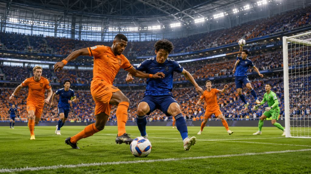 illustration IA: Match nul Pays-Bas-Japon à Arlington après quatre buts au lancement du groupe F de la Coupe du monde 2026