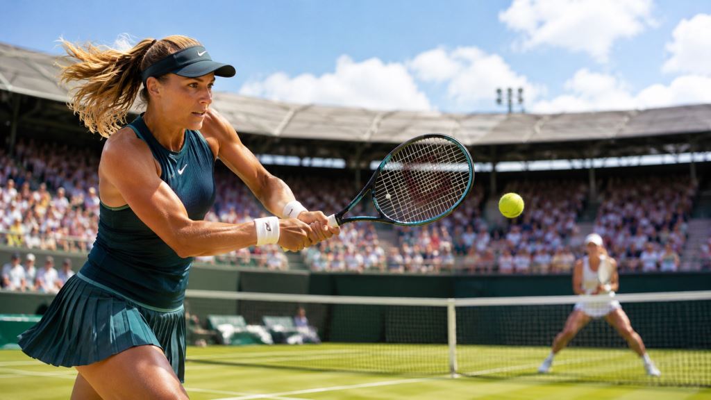 AI illustration: Paula Badosa defeats Suzan Lamens at WTA Berlin and sets up a key second round clash with Coco Gauff