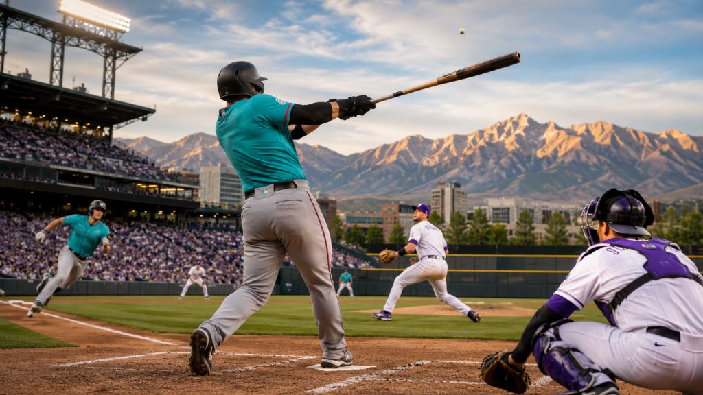 AI ilustracija: Miami Marlins razbili Colorado Rockies 14:3 u Denveru, uz 21 hit i rekordni lipanj na stadionu Coors Field