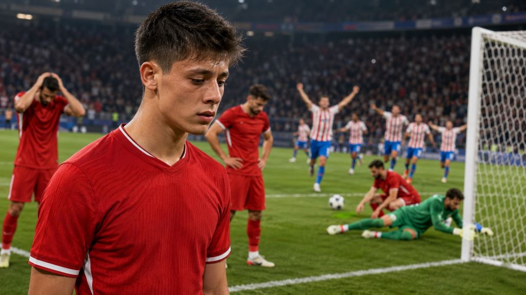 AI illustration: Turkey out of World Cup after Paraguay defeat as Arda Güler apologizes to disappointed fans