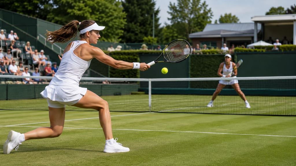 ilustracja AI: Robin Montgomery Pokonała Ajlę Tomljanović I Awansowała Do Finału Libéma Open Po Mocnym Półfinale