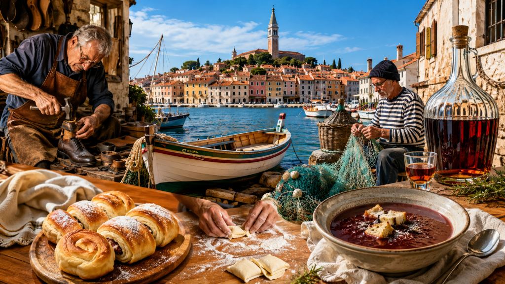 AI ilustracija: Rovinj Craft Tour 18. lipnja: besplatan obilazak obrta, batane i tradicije u Rovinju u 10 sati