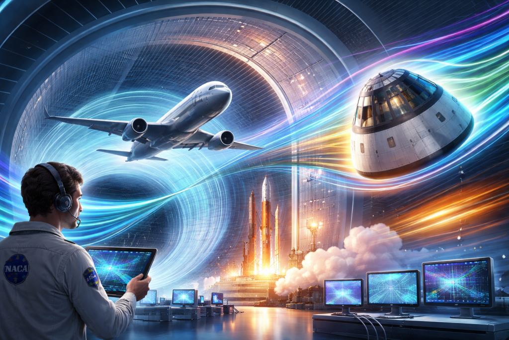 Jak tunele aerodynamiczne NASA pomagają rozwijać bezpieczniejsze samoloty, rakietę SLS i statek kosmiczny Orion