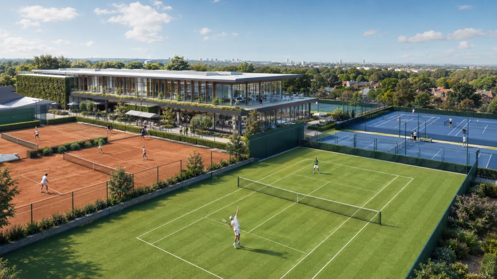 AI illustration: LTA plans Roehampton training hub for British tennis, Wimbledon qualifying and elite player development