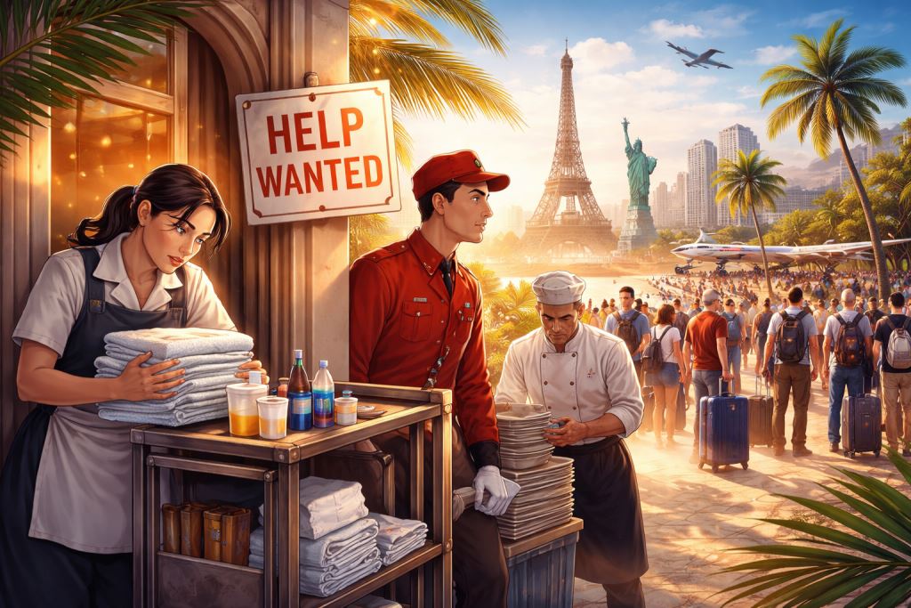 Die Arbeitskrise im Tourismus vertieft sich, während das Wachstum des Reiseverkehrs auf Arbeitskräftemangel und Angst vor Migration trifft