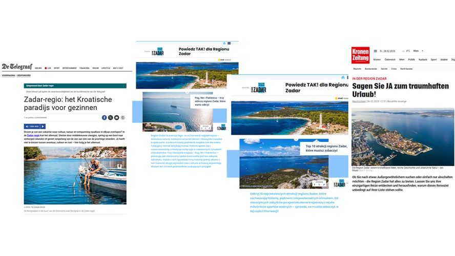 Zadar County 2025: Innovative digitale Kampagne „Say Yes!“ erobert Europa und lädt zu einem unvergesslichen Urlaub ein