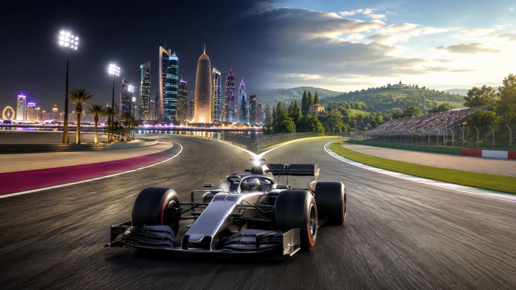 KI-Illustration: Formel 1 wartet bis September bei Katar und Abu Dhabi, zweites Rennen in Las Vegas aus den Plänen gestrichen