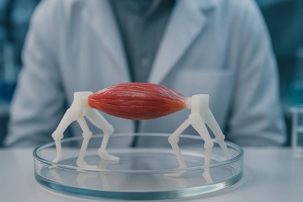 Hydrogel artificial tendons from MIT give biohybrid robots 3x faster grip, 30x greater force, and 11x better power ratio