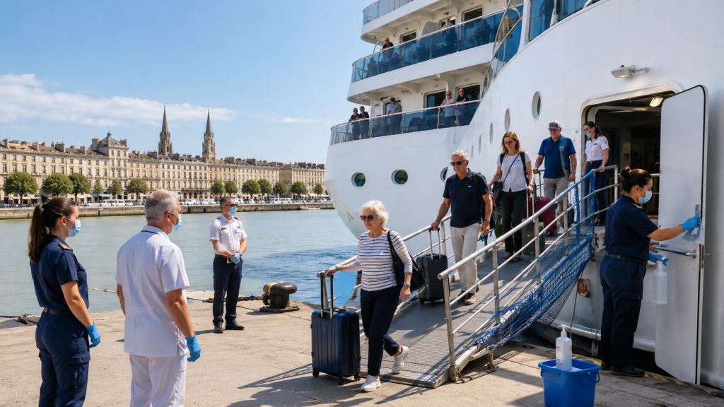 Les passagers du navire Ambition quittent Bordeaux après confirmation du norovirus et mesures sanitaires