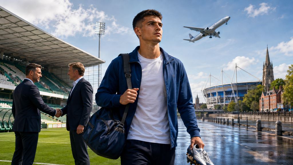 AI illustration: Admir Bristrić close to Leicester City transfer as Olimpija could receive up to two million euros in the deal